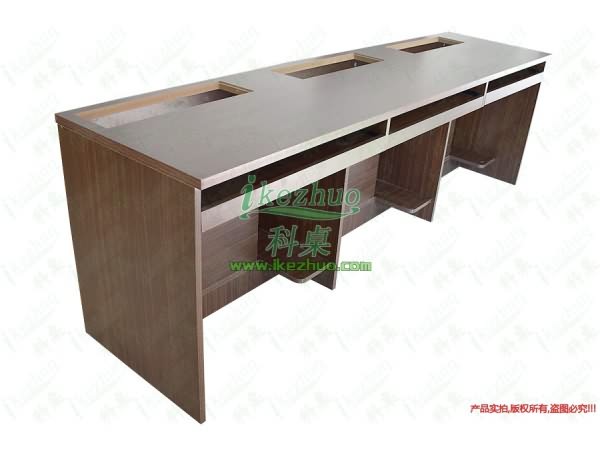 三人位電動液晶屏升降電腦桌K-24